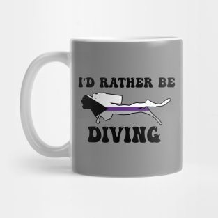 I'd Rather Be Diving: Demisexual Pride Mug